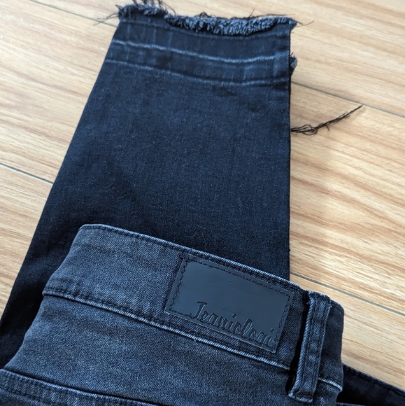 Women's mid rise crop skinny jeans size 12 like new faded black - Picture 2 of 5